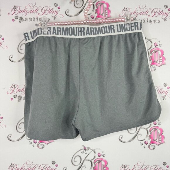 Under armour shorts flowy Women's Athletic Shorts Gray and White - Picture 2 of 9